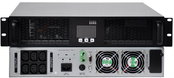 6Kva 고주파 온라인은 1 단계 랙 종류 업 순수 사인파 0을 올립니다