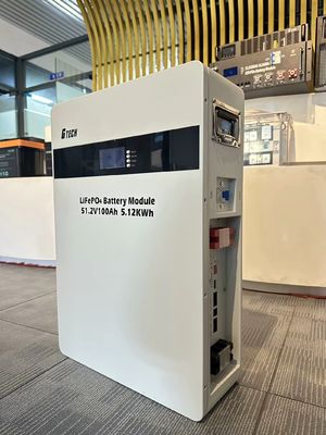 51.2V100Ah LiFePO4 Bank for Home Energy Storage 6000 Cycle Life -20°C to 45°C Operating Range