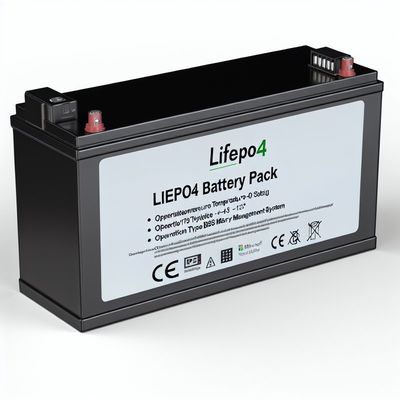 Compact Designed LiFePO4 Battery Pack for Storage Type -20-45C -4-113℉ and Built-in BMS