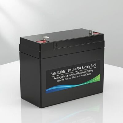 Safe Stable 12V LiFePO4 Battery Pack Rechargeable Lithium Iron Phosphate Battery Ideal for Electric Bikes and Power Tools