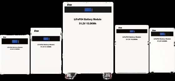 G TECH 51.2V 200Ah 10KWH 벽에 장착 된 태양 에너지 저장용으로 긴 주기가있는 LiFePO4 배터리