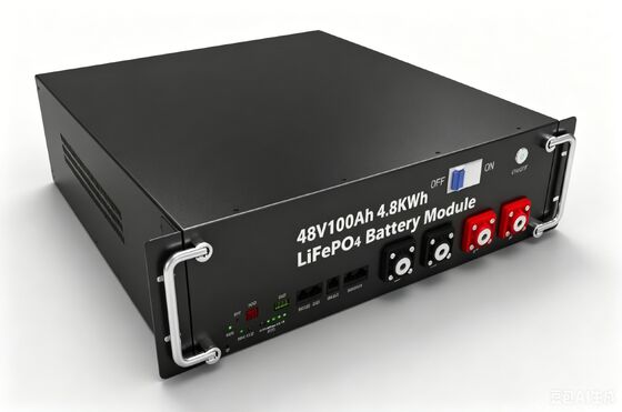 라이프포4 배터리 팩 48V 100Ah 4.8KWH UPS 발전소용 랙 탑재 에너지 저장 배터리