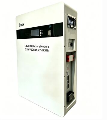 25.6V 100Ah 벽에 장착된 LiFePO4 배터리