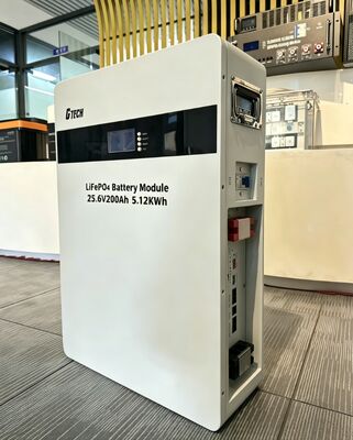 G TECH 25.6V 200Ah 5KWh 벽에 장착된 라이프포4 배터리