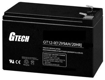 태양계용 12V 재충전 밸브 조절 납산 배터리 9Ah 용량 20hr-비율 1.75V 당 셀 25 C